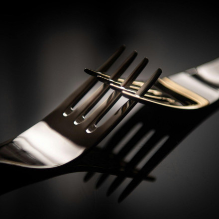 dvoje vilic v strastnem poljubu