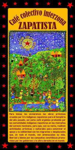 Zapatistična kava, ki so jo pridelovale zapatistične roke in jo je sušilo zapatistično sonce