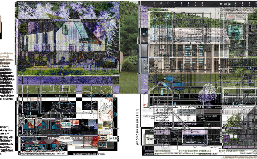 Kolaž kataloga tipologij nadomestitvenih stanovanjskih stavb