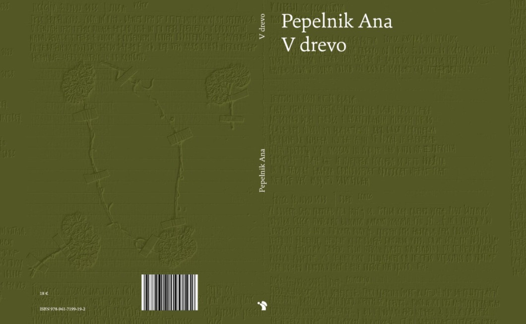 Naslovnica pesniške zbirke V drevo Ane Pepelnik